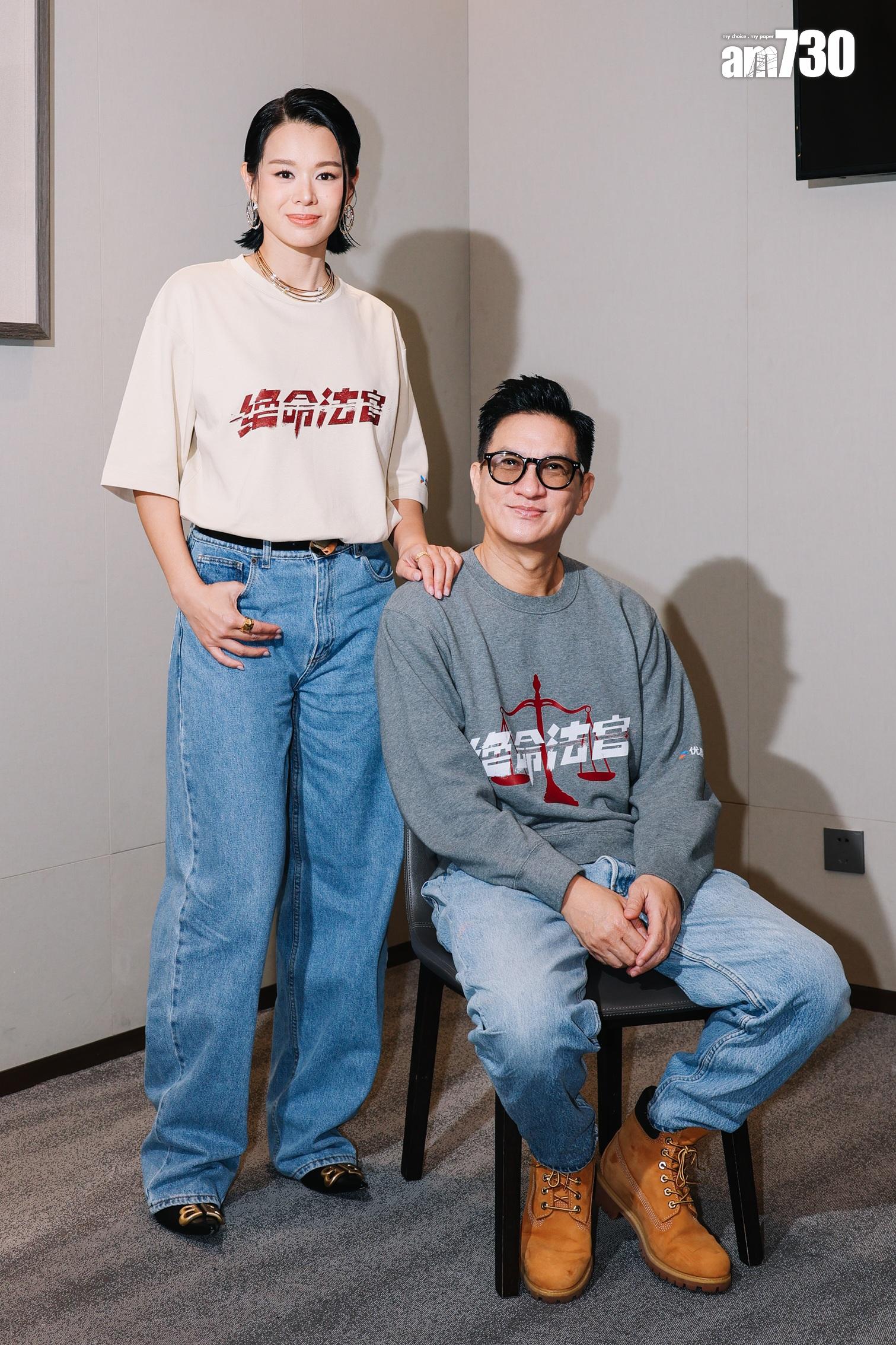 張家輝和胡杏兒在劇集《絕命法官》有不少對手戲。(娛樂組攝)