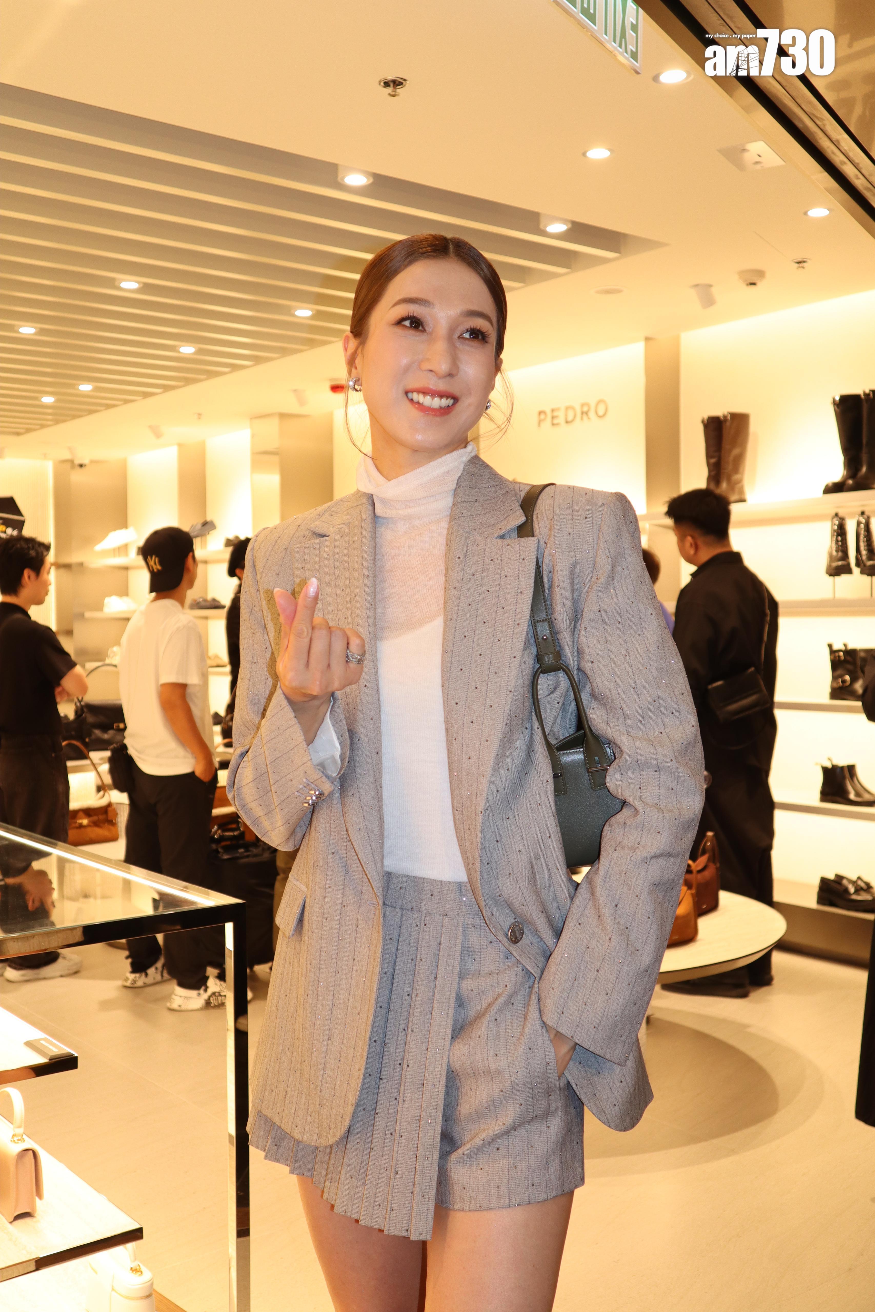 鍾嘉欣透露炎明熹指很榮幸能與她合作。(娛樂組攝)