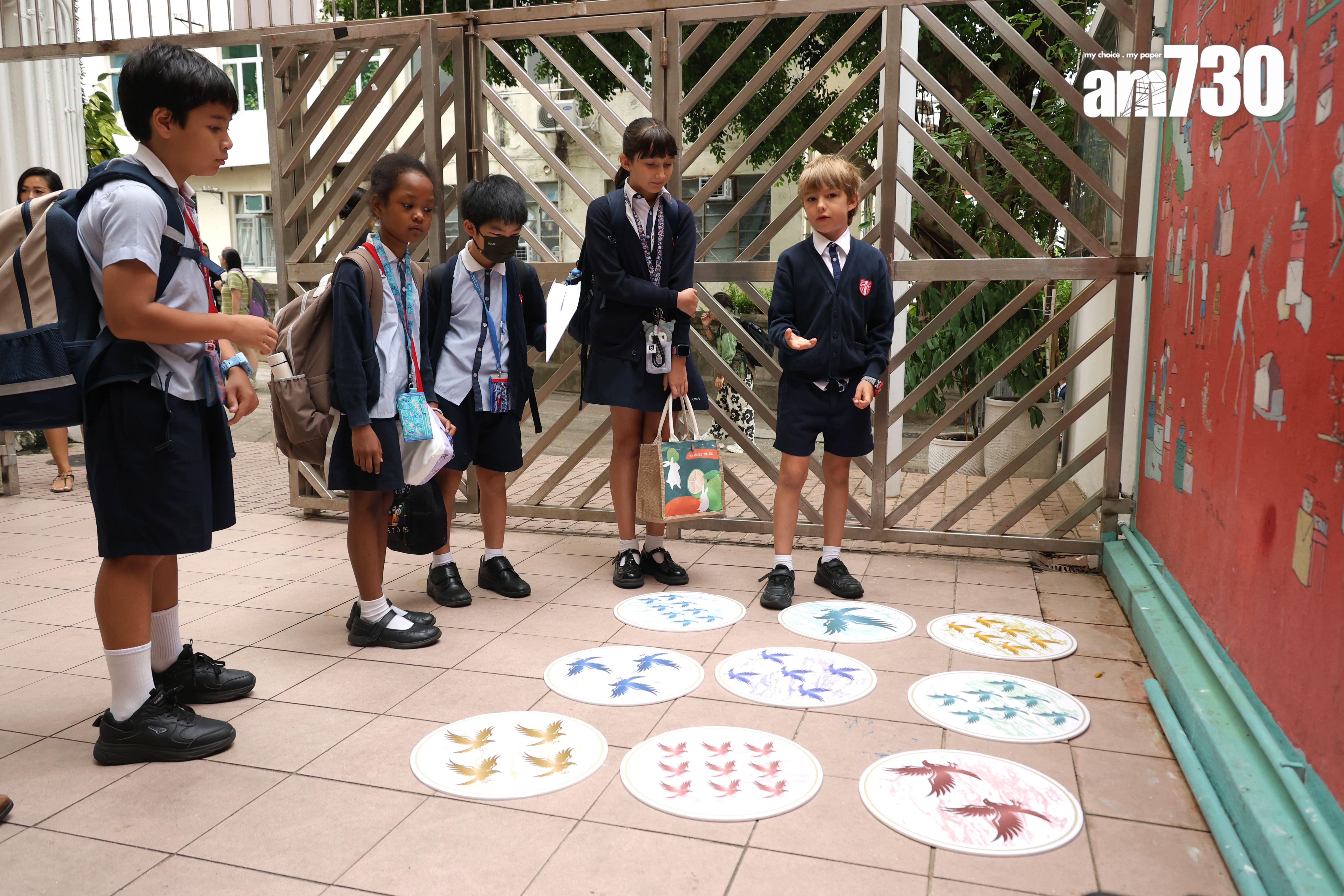 學生亦可於小息等休息時間挑戰瑛姑的九宮格謎題。(林俊源攝)