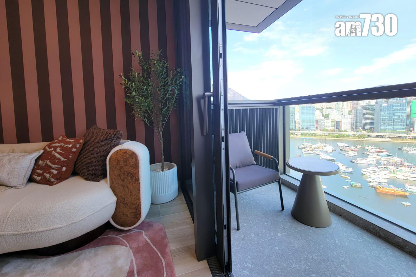 柏蔚森示範單位|666呎連裝修三房戶 廳房均享遊艇海景 (多圖有片)|啟德新盤