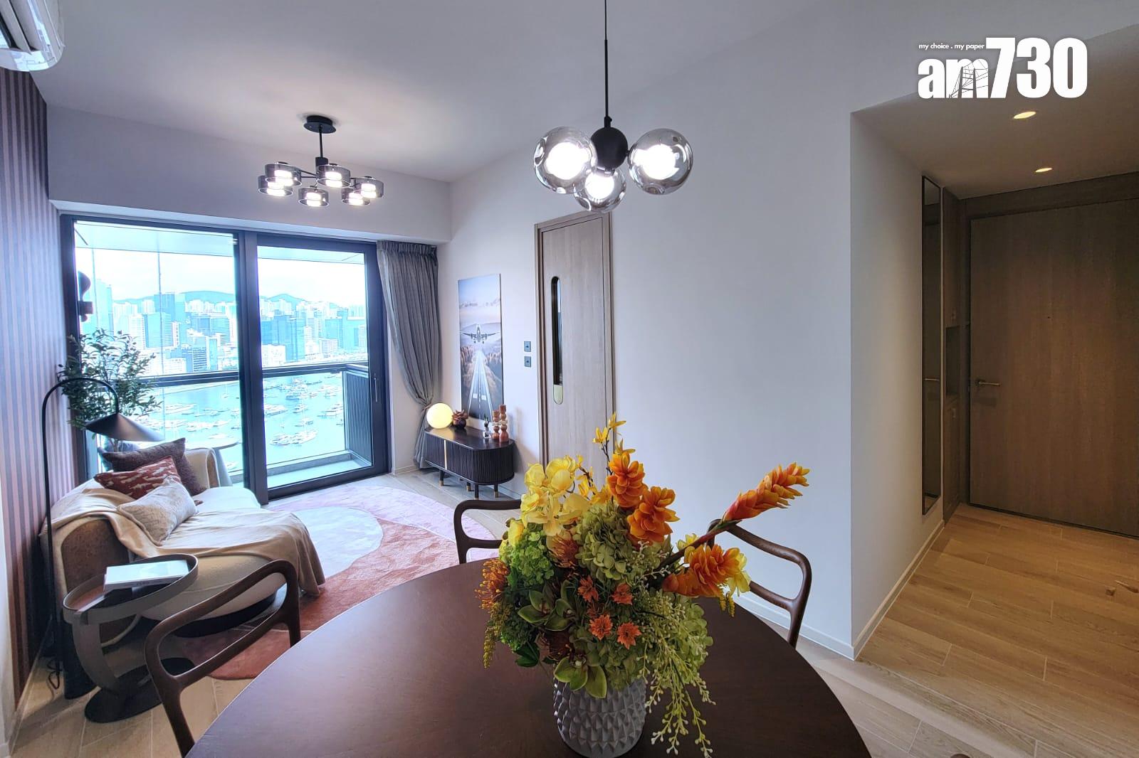 柏蔚森示範單位|666呎連裝修三房戶 廳房均享遊艇海景 (多圖有片)|啟德新盤