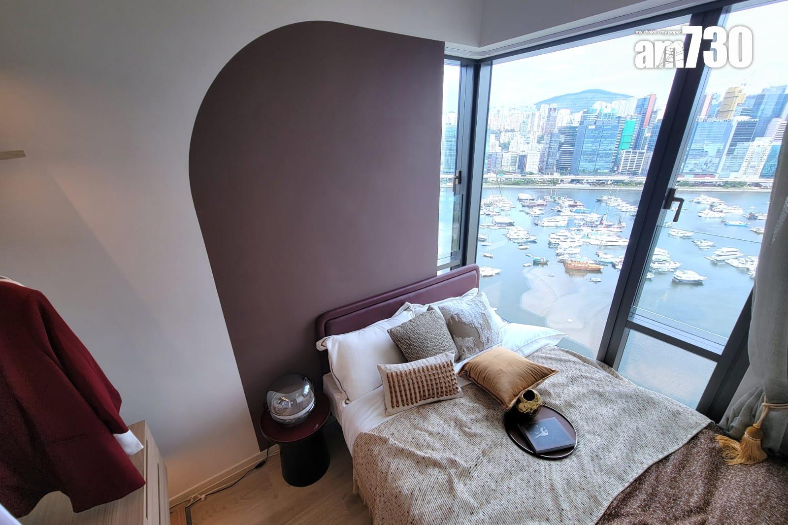 柏蔚森示範單位|666呎連裝修三房戶 廳房均享遊艇海景 (多圖有片)|啟德新盤