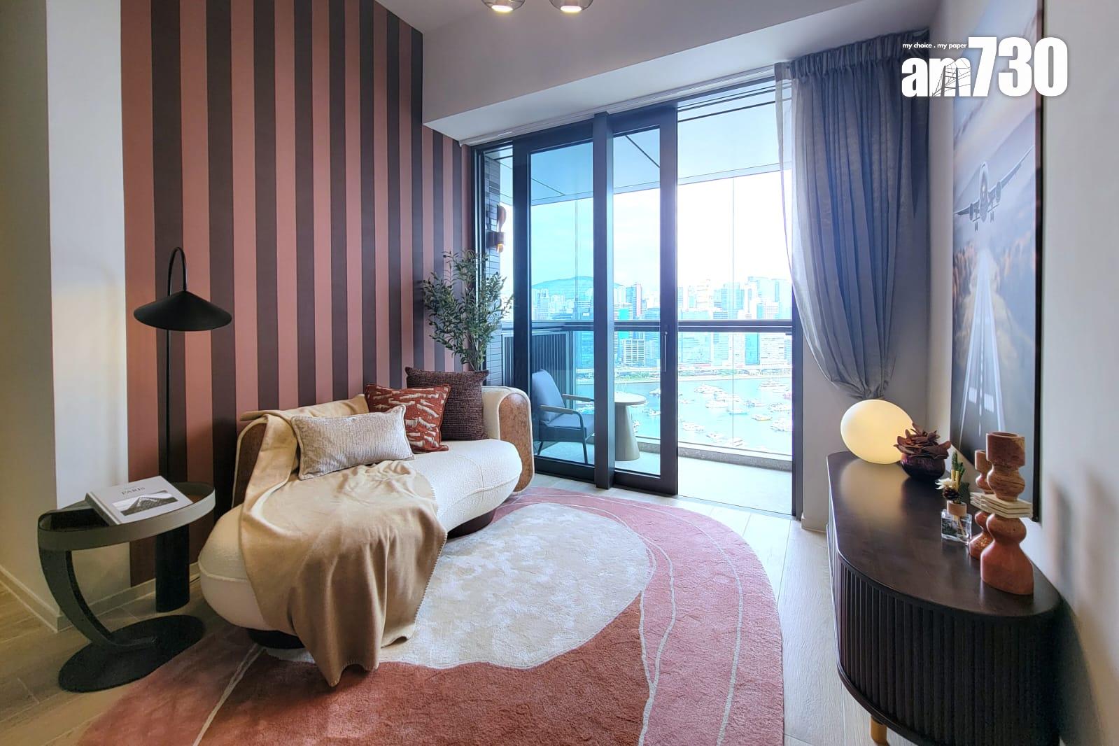 柏蔚森示範單位|666呎連裝修三房戶 廳房均享遊艇海景 (多圖有片)|啟德新盤