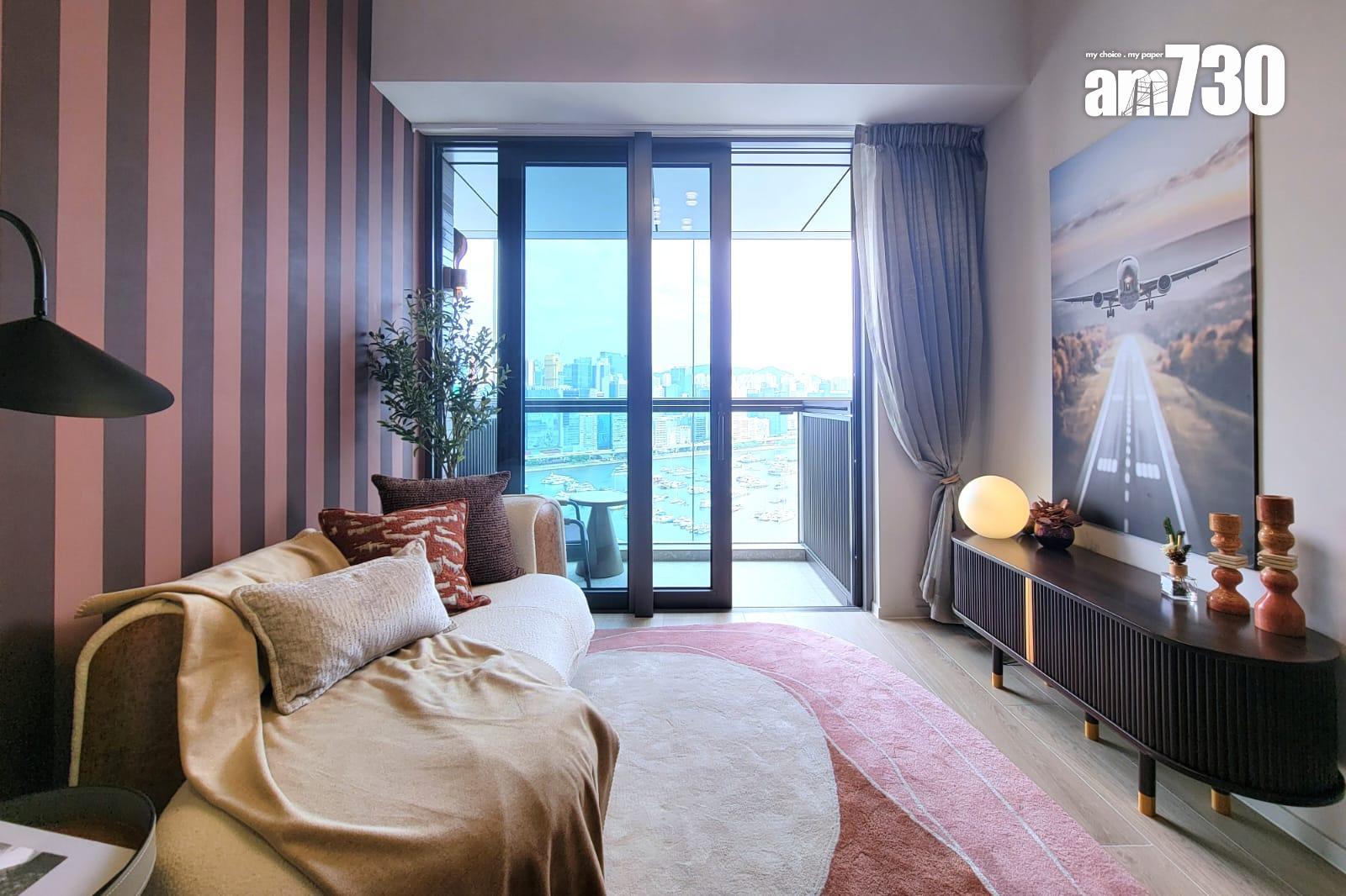 柏蔚森示範單位|666呎連裝修三房戶 廳房均享遊艇海景 (多圖有片)|啟德新盤