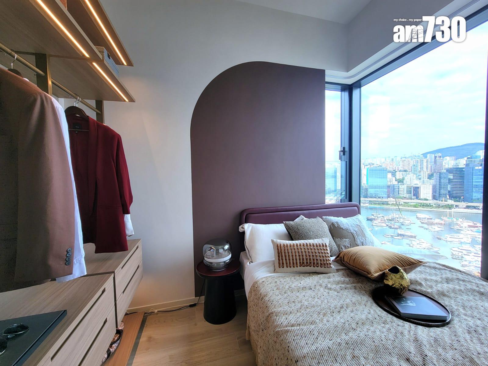 柏蔚森示範單位|666呎連裝修三房戶 廳房均享遊艇海景 (多圖有片)|啟德新盤