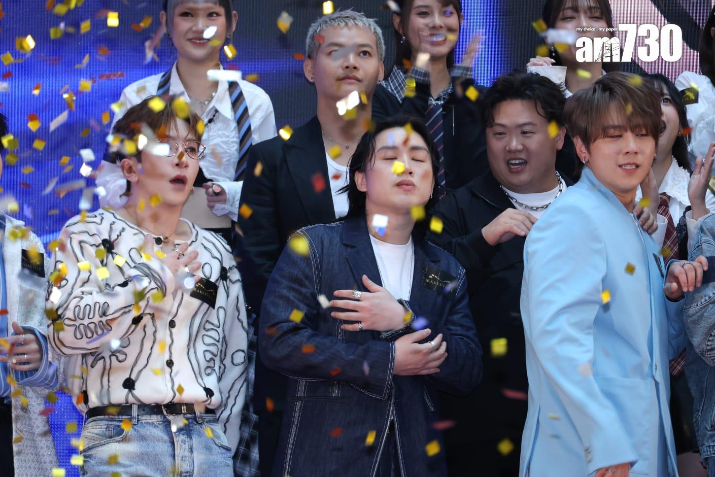 Jer、姜濤和Anson Lo爆破聲嚇到驚驚。(林俊源攝)