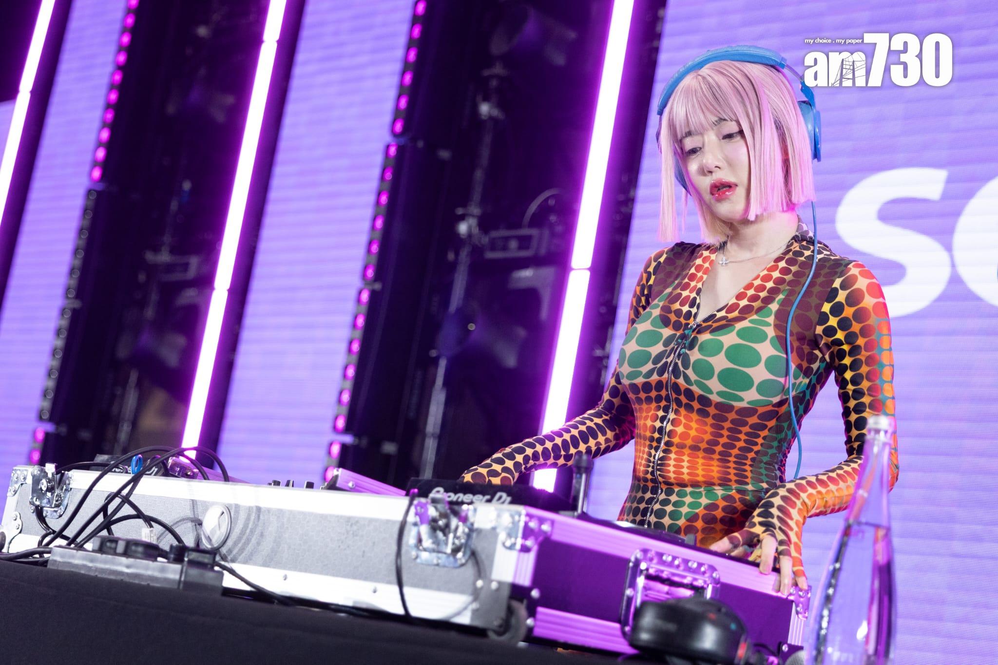 韓國火辣女神DJ SODA到亞博為DesignerCon活動擔任表演嘉賓。 (蘇文傑攝)