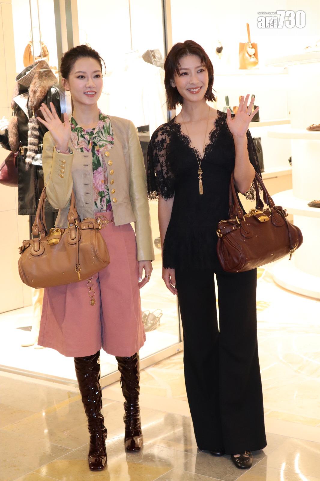 余香凝和廖子妤今日(15日)現身金鐘出席品牌活動。(娛樂組攝)