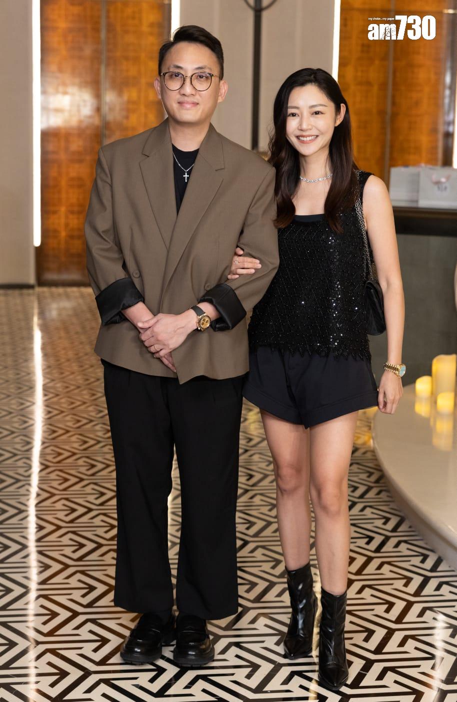 衛詩雅與周𧘲安結婚不足一年,自言沒甚麼秘訣可跟徐浩和曾樂彤分享。(蘇文傑攝)