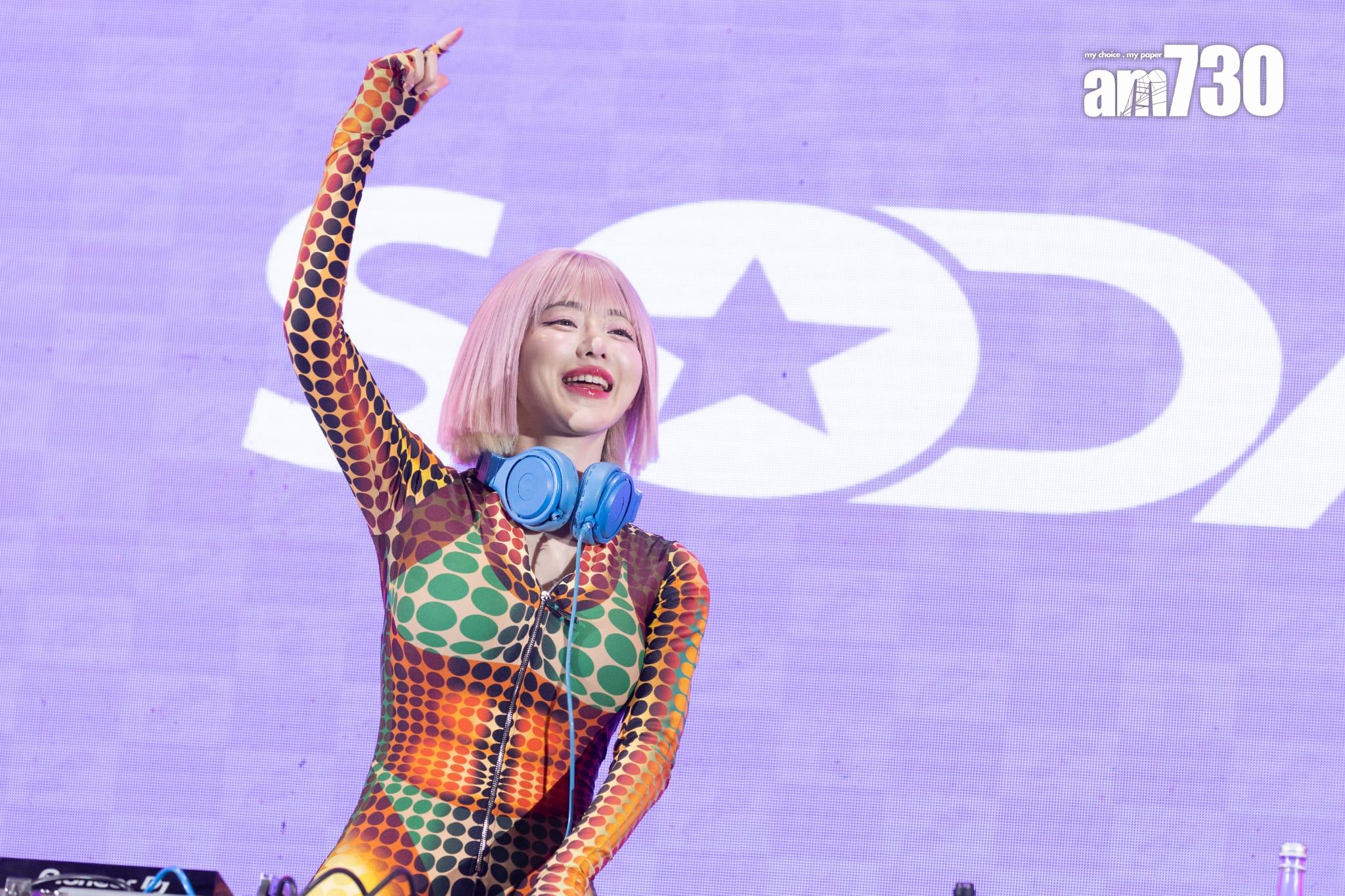 DJ SODA襲港現身亞博打碟。 (蘇文傑攝)