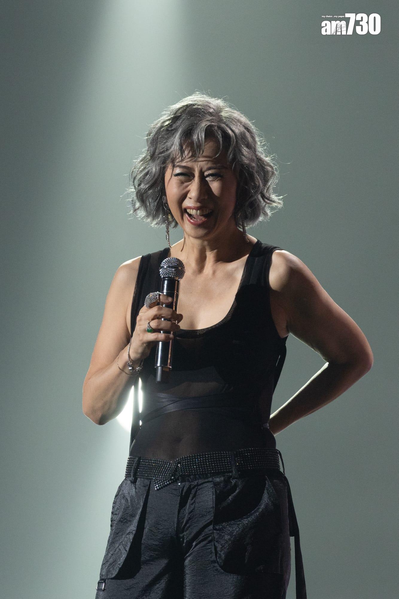 林子祥和葉蒨文紅館演唱會尾場,Sally唱足5場,依然中氣十足。(蘇文傑攝)