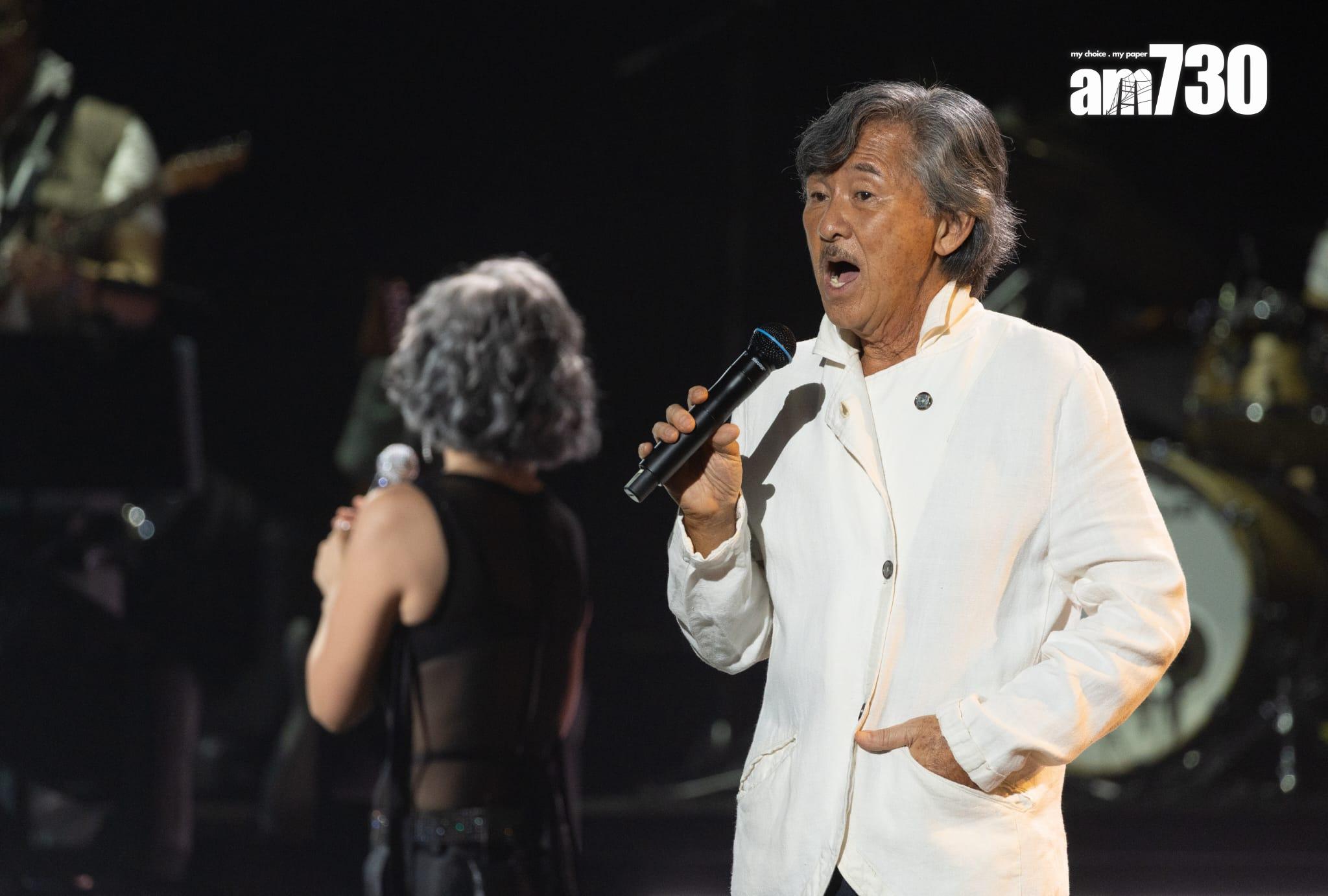 林子祥和葉蒨文紅館演唱會尾場,78歲阿Lam唱足5場,依然狀態大勇。(蘇文傑攝)