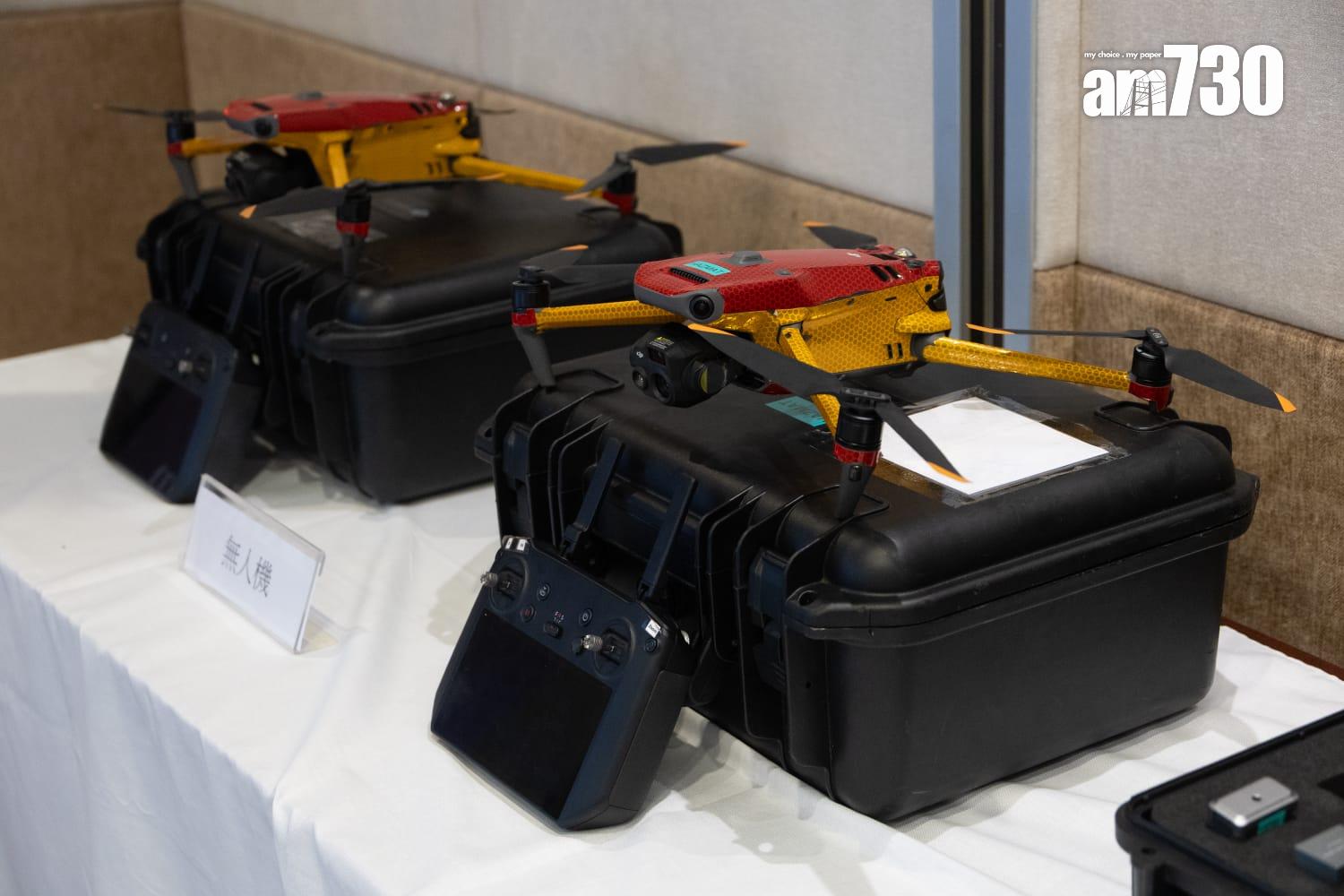 利用無人機巡邏。(周令知攝)