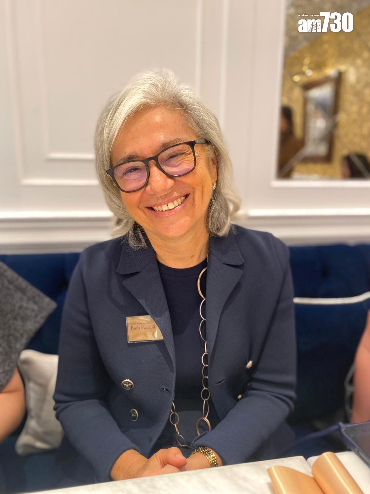 COVA Montenapoleone首席執行官Paola Faccioli來港出席開幕活動。(Vera Gee攝)