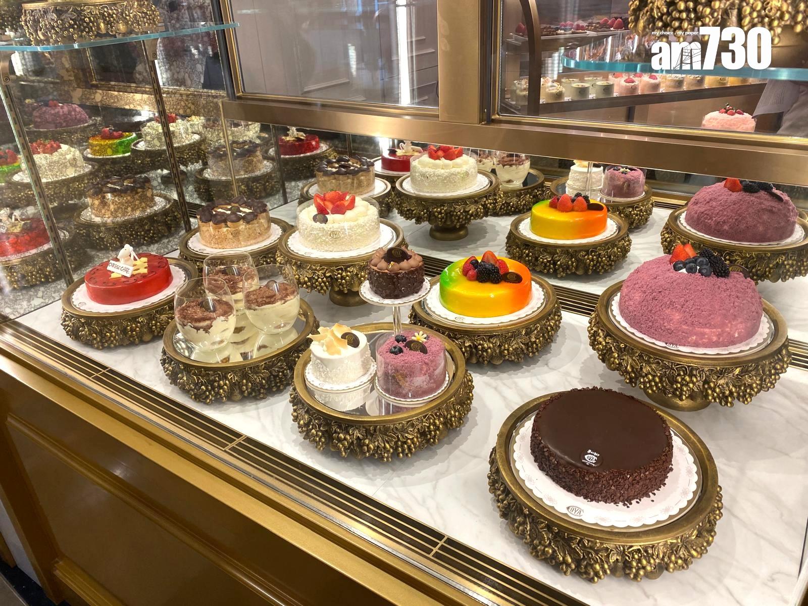米蘭總店風格設計的蛋糕飾櫃,晒冷琳瑯滿目的蛋糕。(Vera Gee攝)
