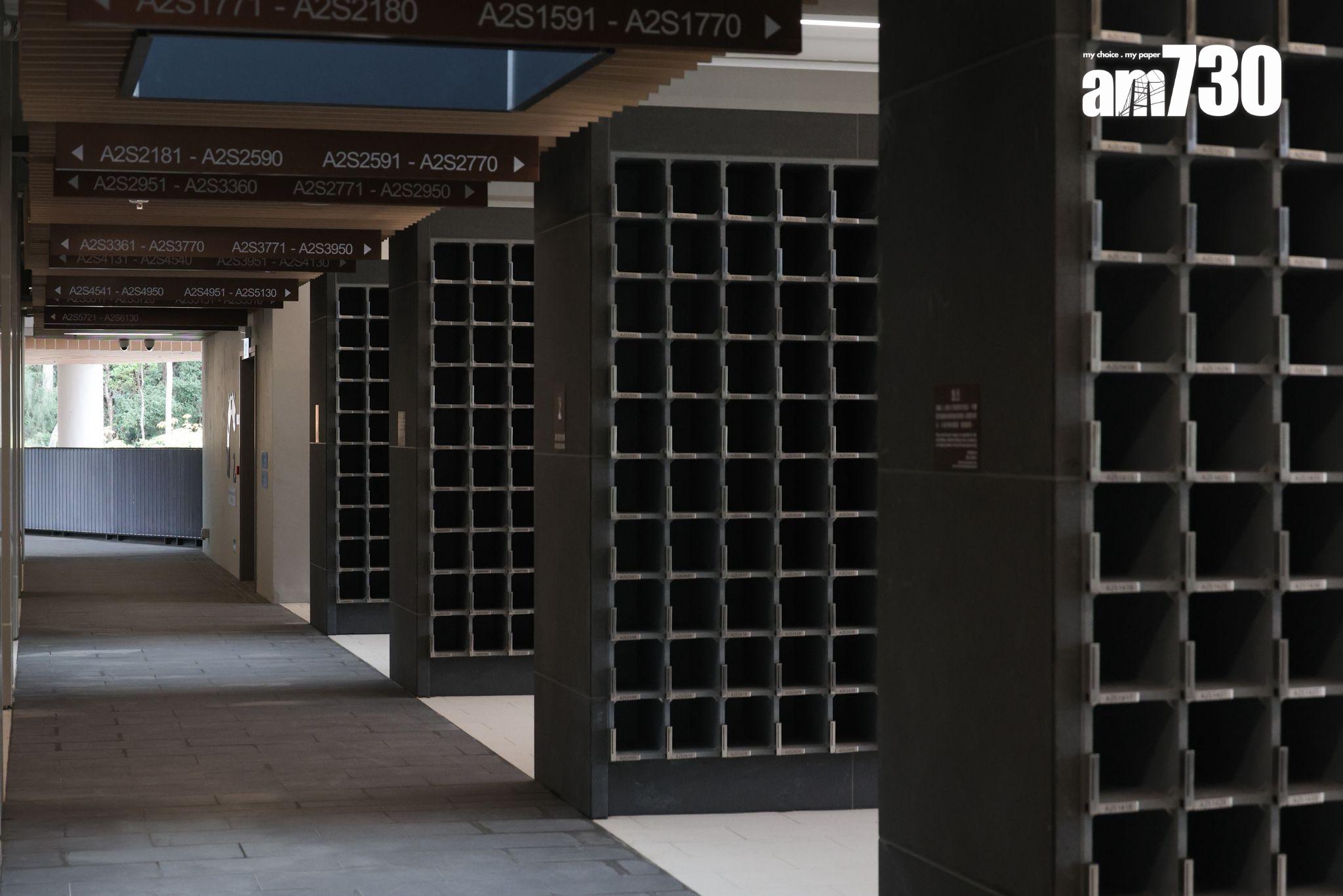 靈灰安置所提供約40,000個骨灰龕位。(周令知攝)