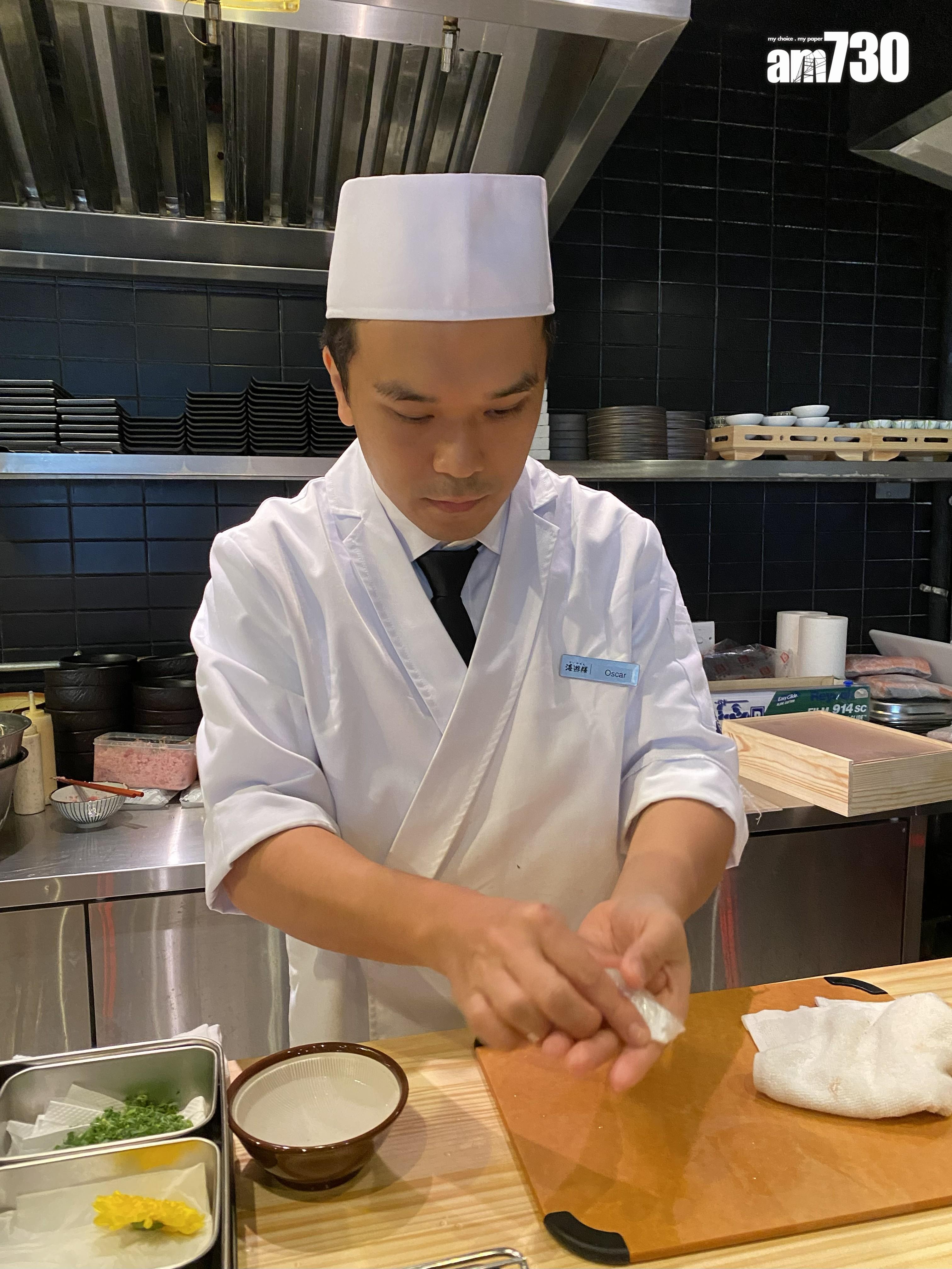 壽司米嚴選北海道七星米,圓身飽滿,泛光澤,軟硬度適中,富有飯味。