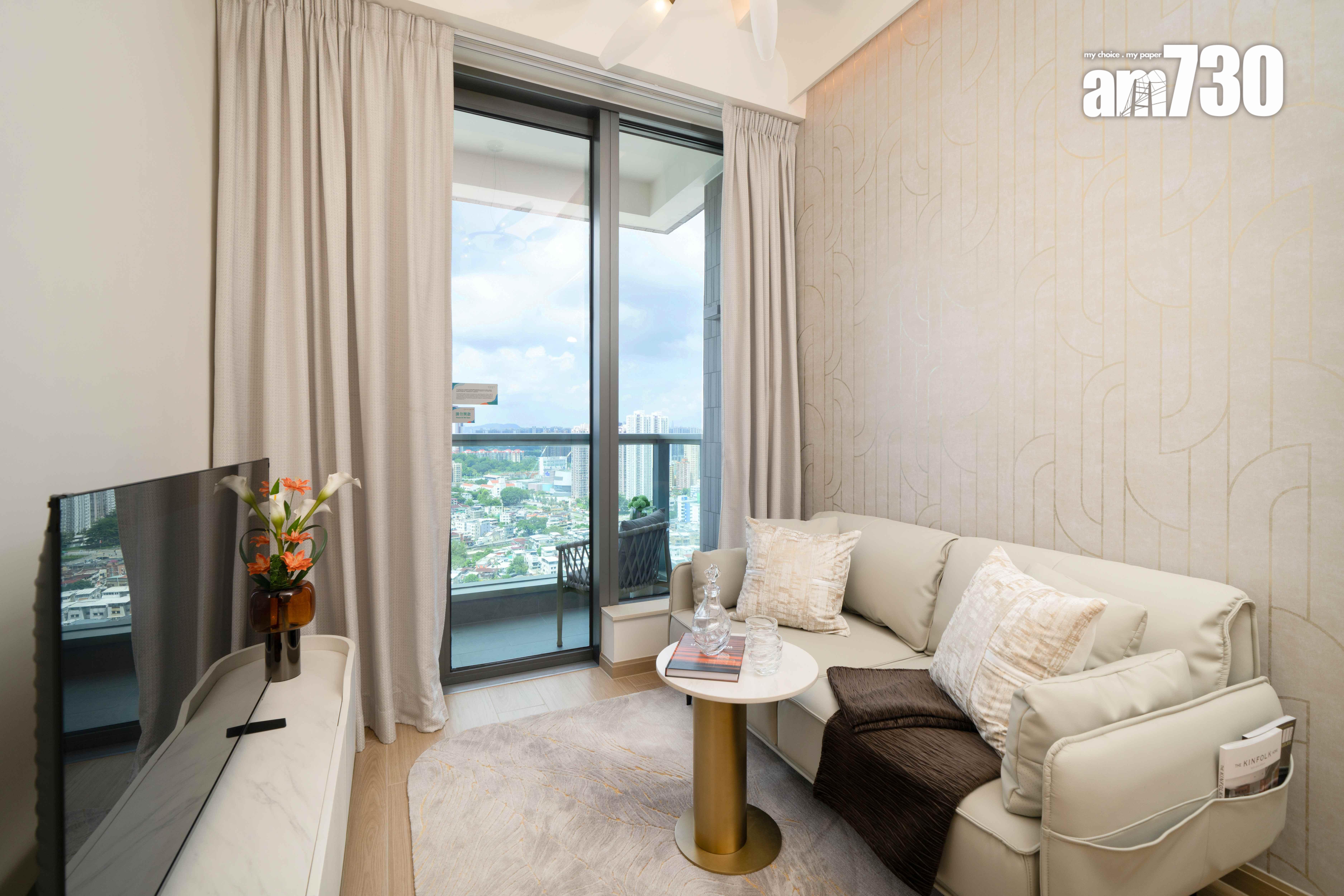 朗天峰現樓示範單位|539呎連裝修三房戶 大地色系主調(多圖)|元朗新盤