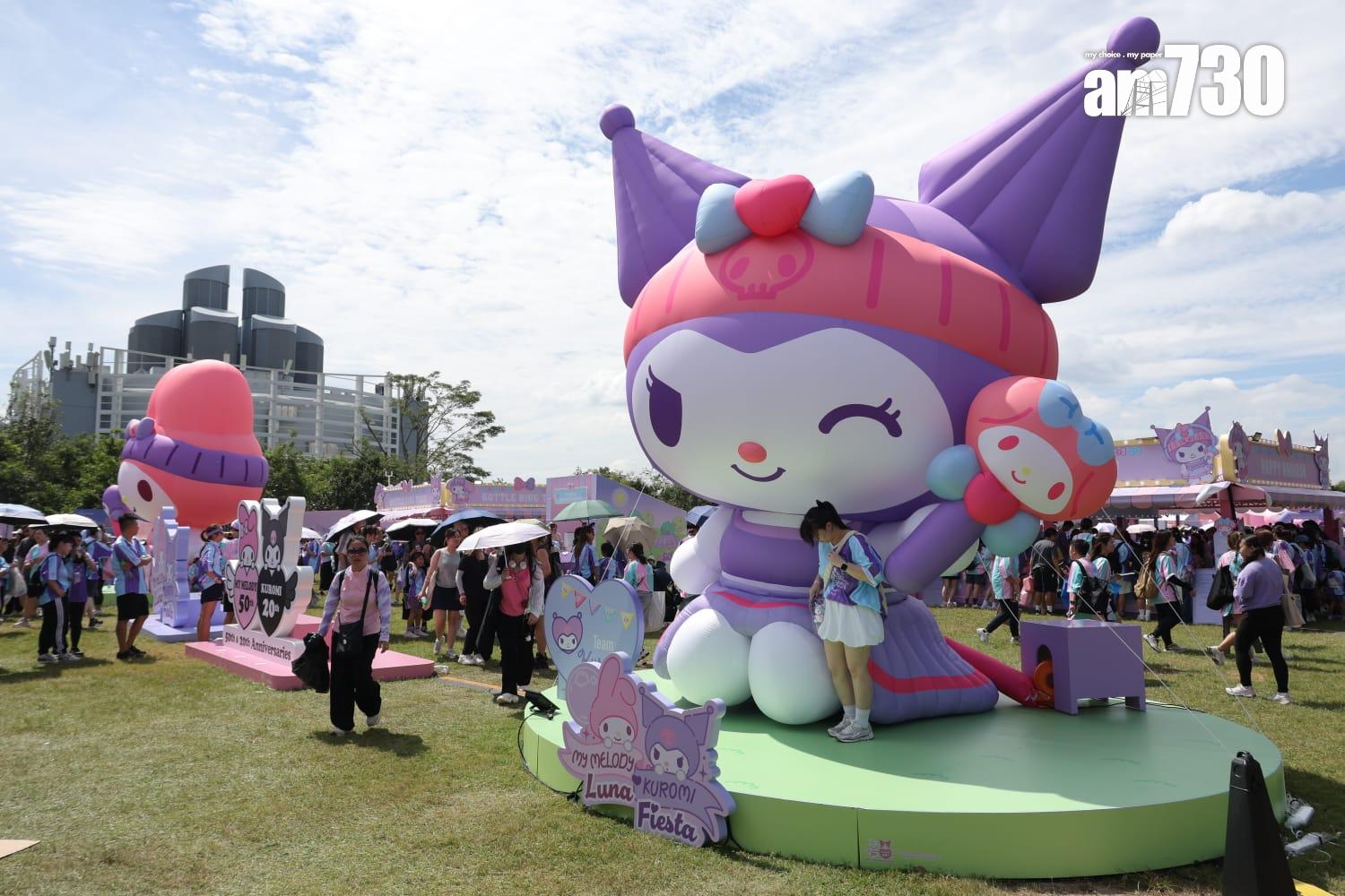 5米高My Melody和Kuromi充氣公仔(林俊源攝)