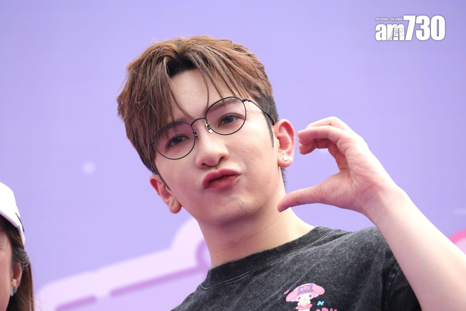 Jeremy與Anson Lo一齊出席My Melody x Kuromi周年盛典活動。(林俊源攝)