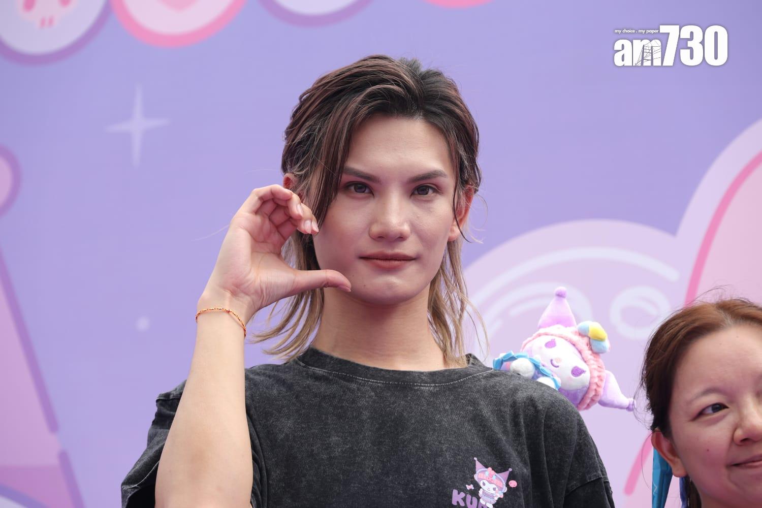 Jeremy與Anson Lo一齊出席My Melody x Kuromi周年盛典活動。(林俊源攝)