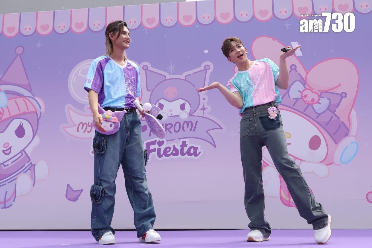 Jeremy與Anson Lo一齊出席活動,更穿上粉色系烈的主題服飾。(林俊源攝)