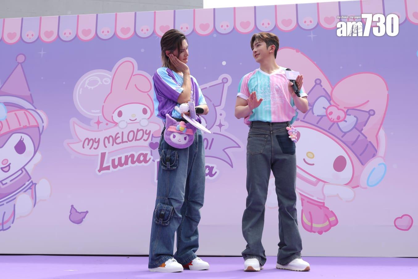 Jeremy與Anson Lo一齊出席活動,更穿上粉色系烈的主題服飾。(林俊源攝)