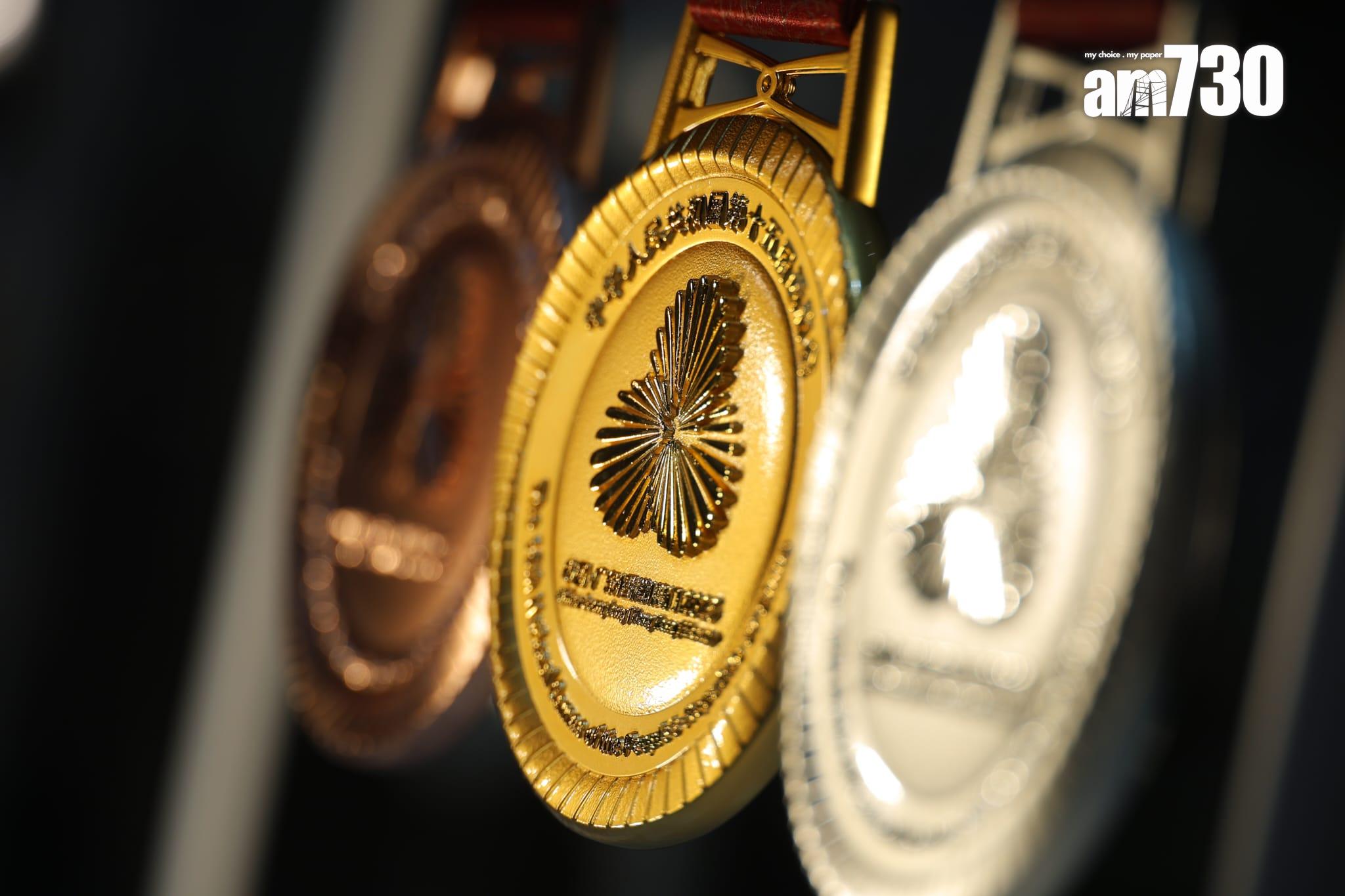 周大福預展十五運會獎牌 設計師:展現歷史文化與榮耀 (林俊源攝)