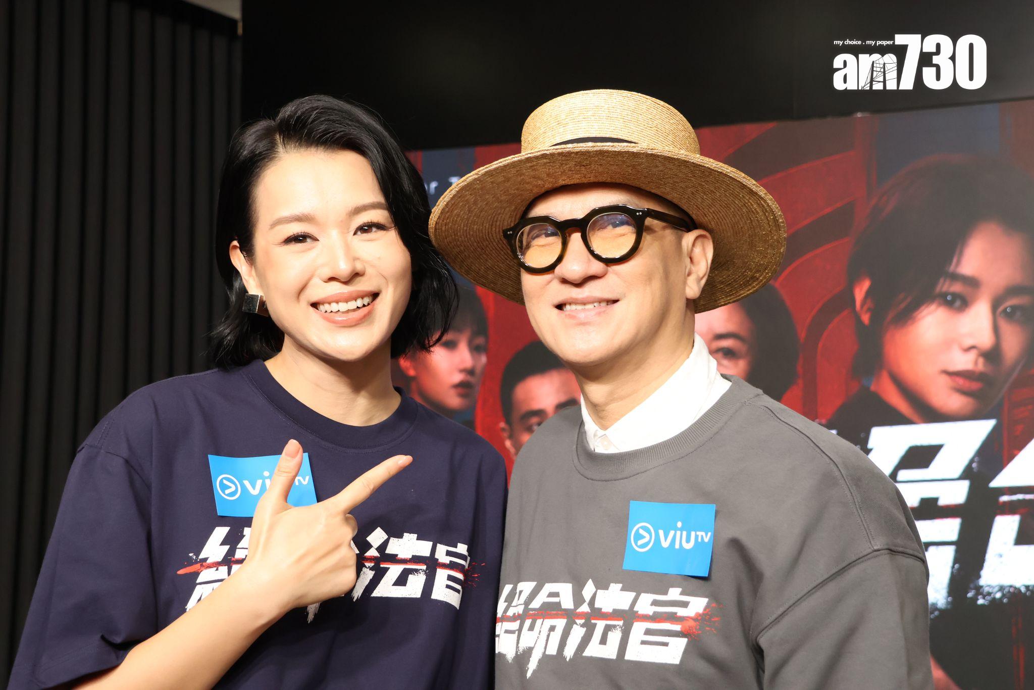 張家輝與胡杏兒對新劇很有信心。(娛樂組攝)