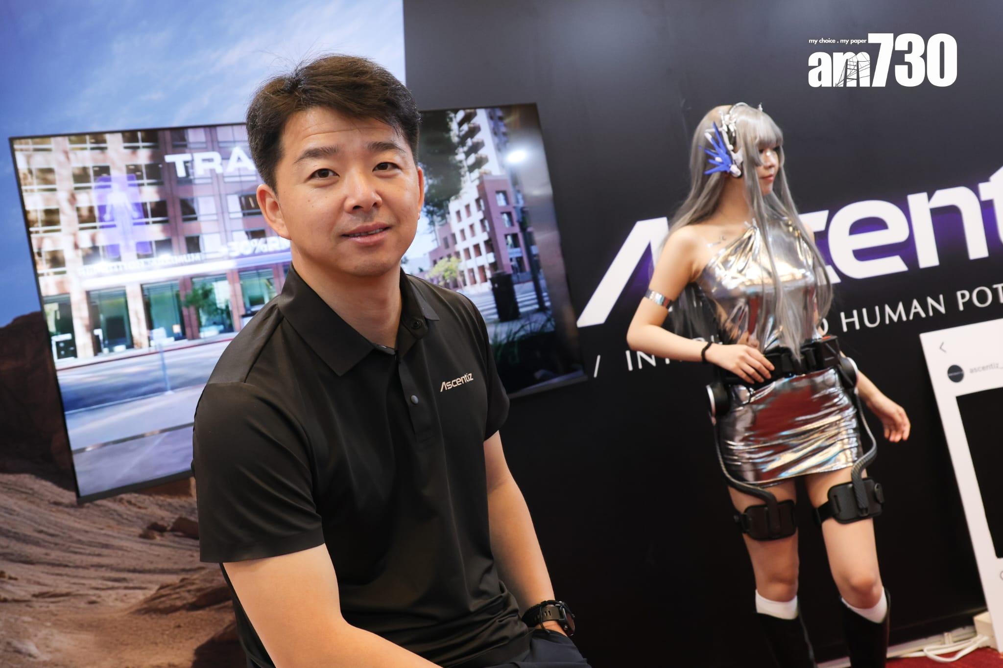 Leo指,外骨骼助力系統適用於登山、騎自行車。(吳康琦攝)