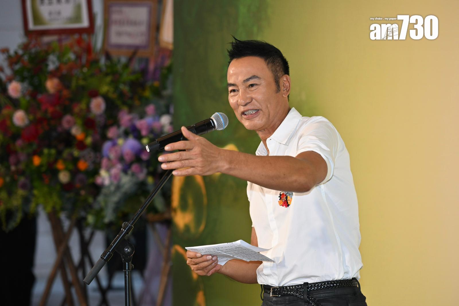 任達華在辭詞時更罕有出動貓紙,表示不想說錯一些創作方面的詞語。(娛樂組攝)