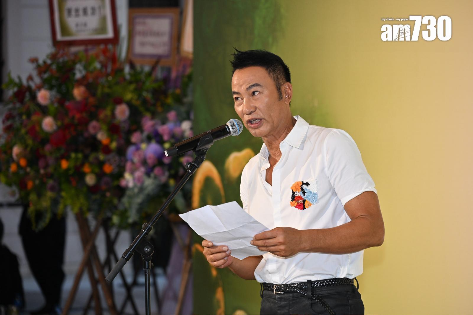 任達華在辭詞時更罕有出動貓紙,表示不想說錯一些創作方面的詞語。(娛樂組攝)