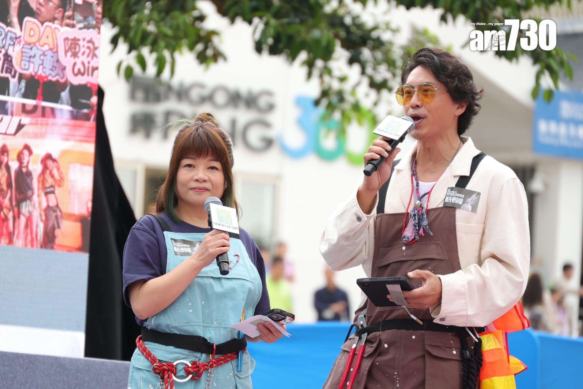 森美小儀最後一次同場主持《叱咤》記招。(吳康琦攝)