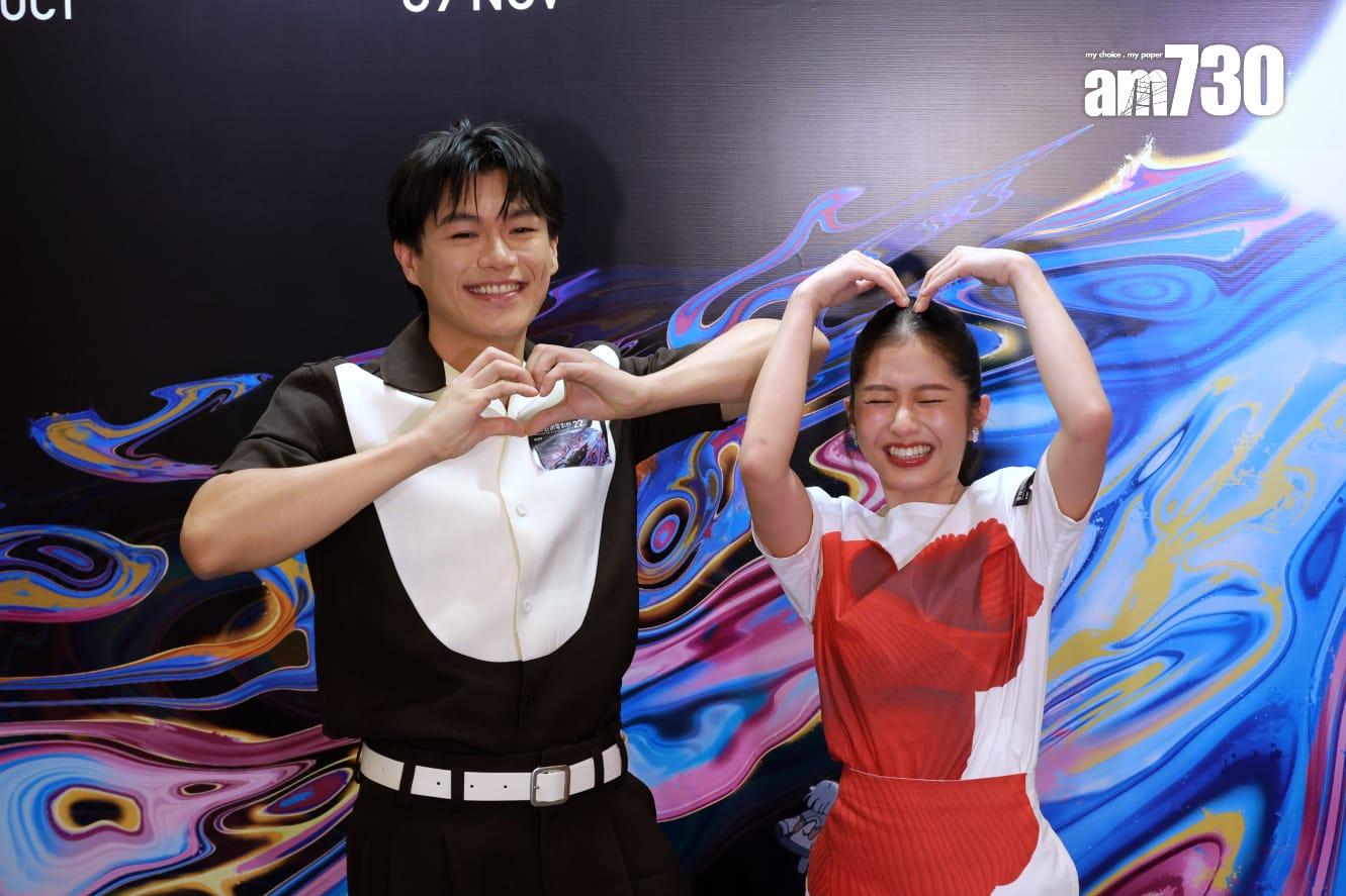 泰妹是柯煒林的fans,跟偶像合照前面都紅晒。(林俊源攝)