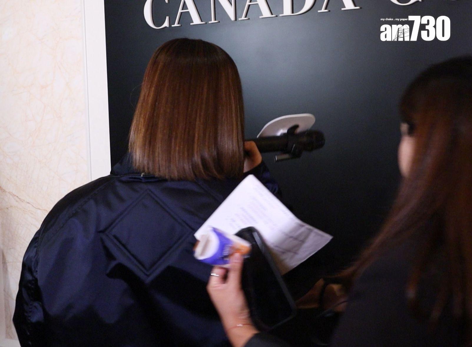 佘詩曼一度要整頓情緒再繼續訪問。(娛樂組攝)