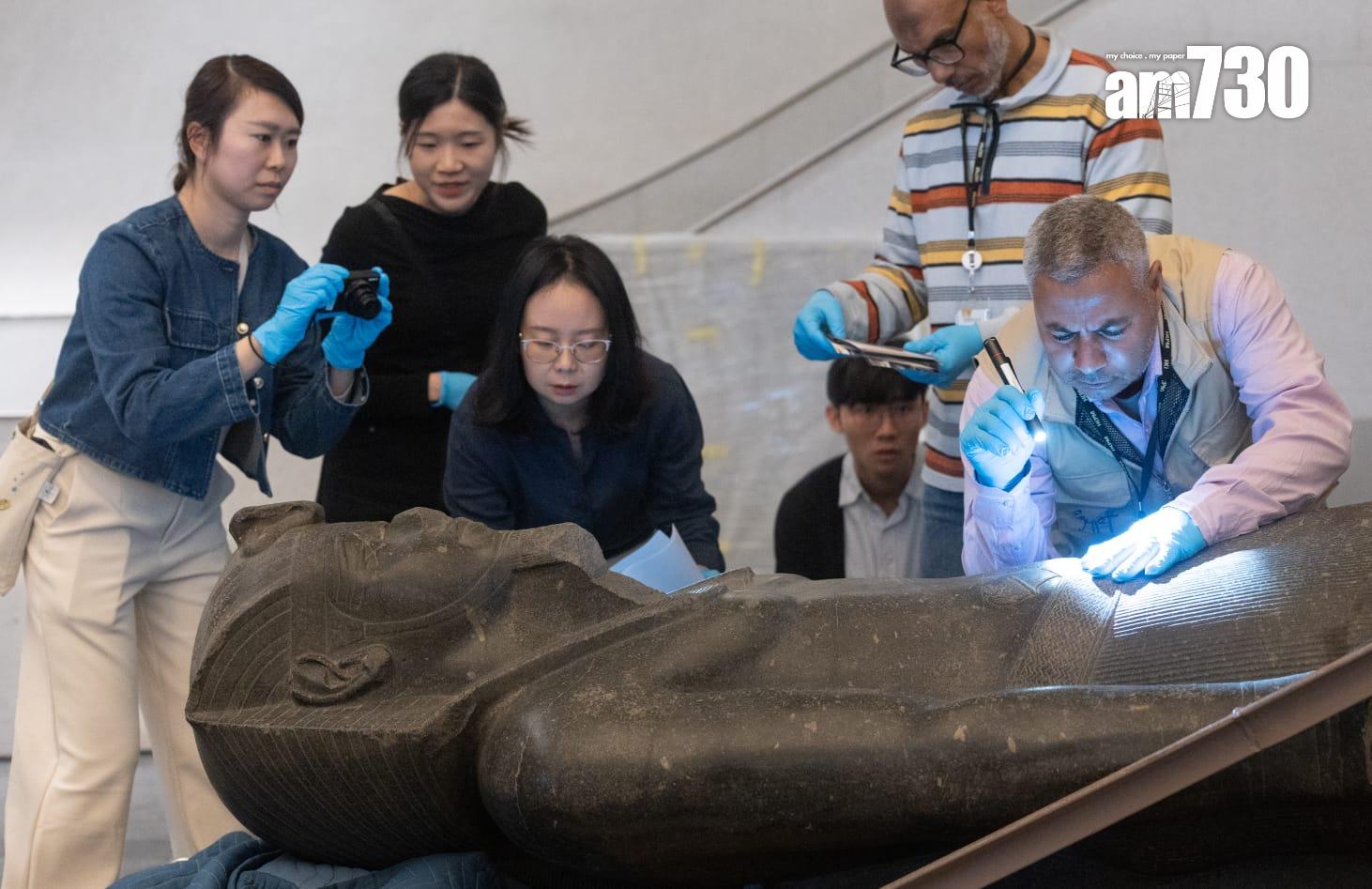 法老麥倫普塔的邁步像。(蘇文傑攝)