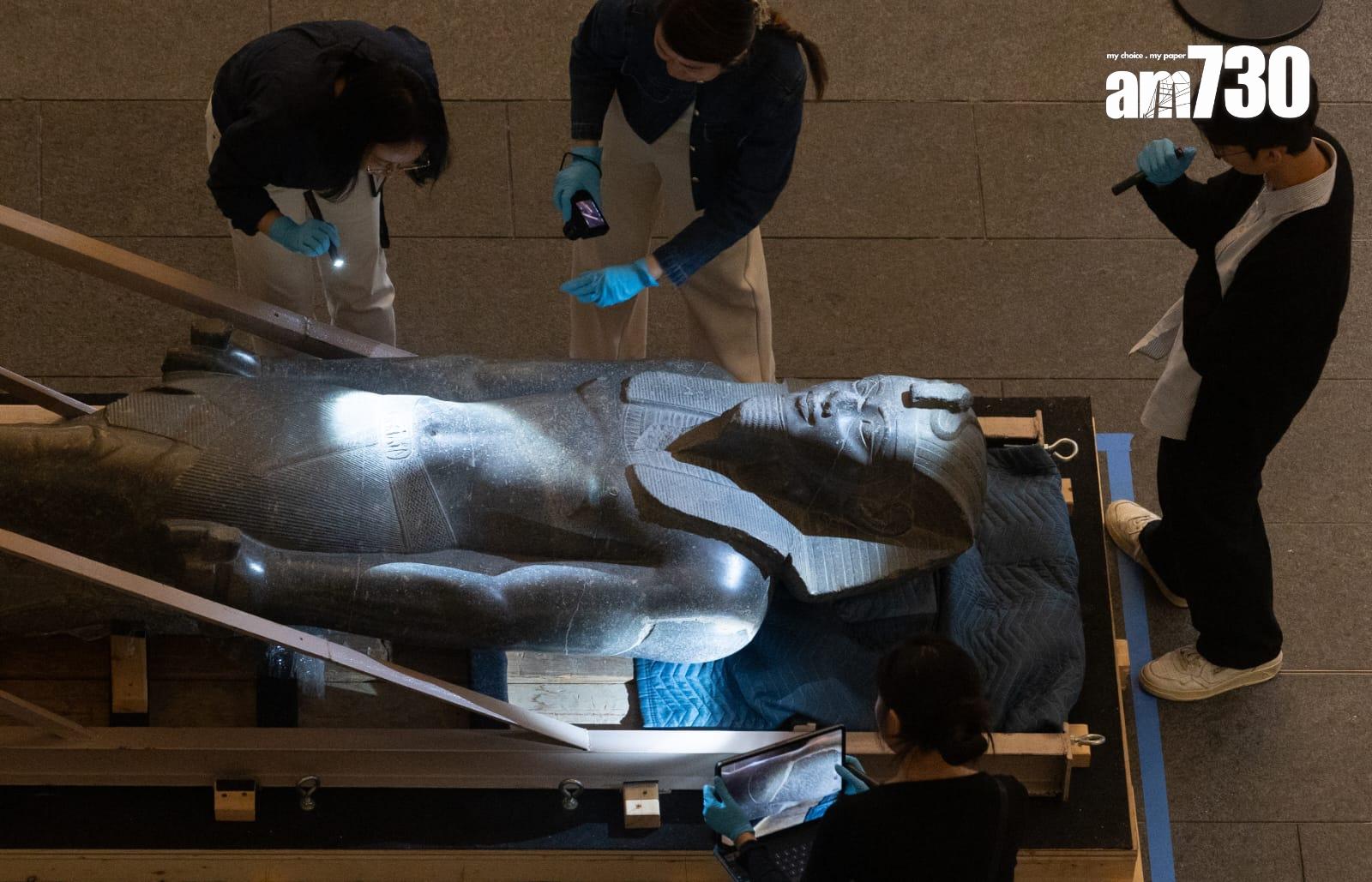 法老麥倫普塔的邁步像。(蘇文傑攝)