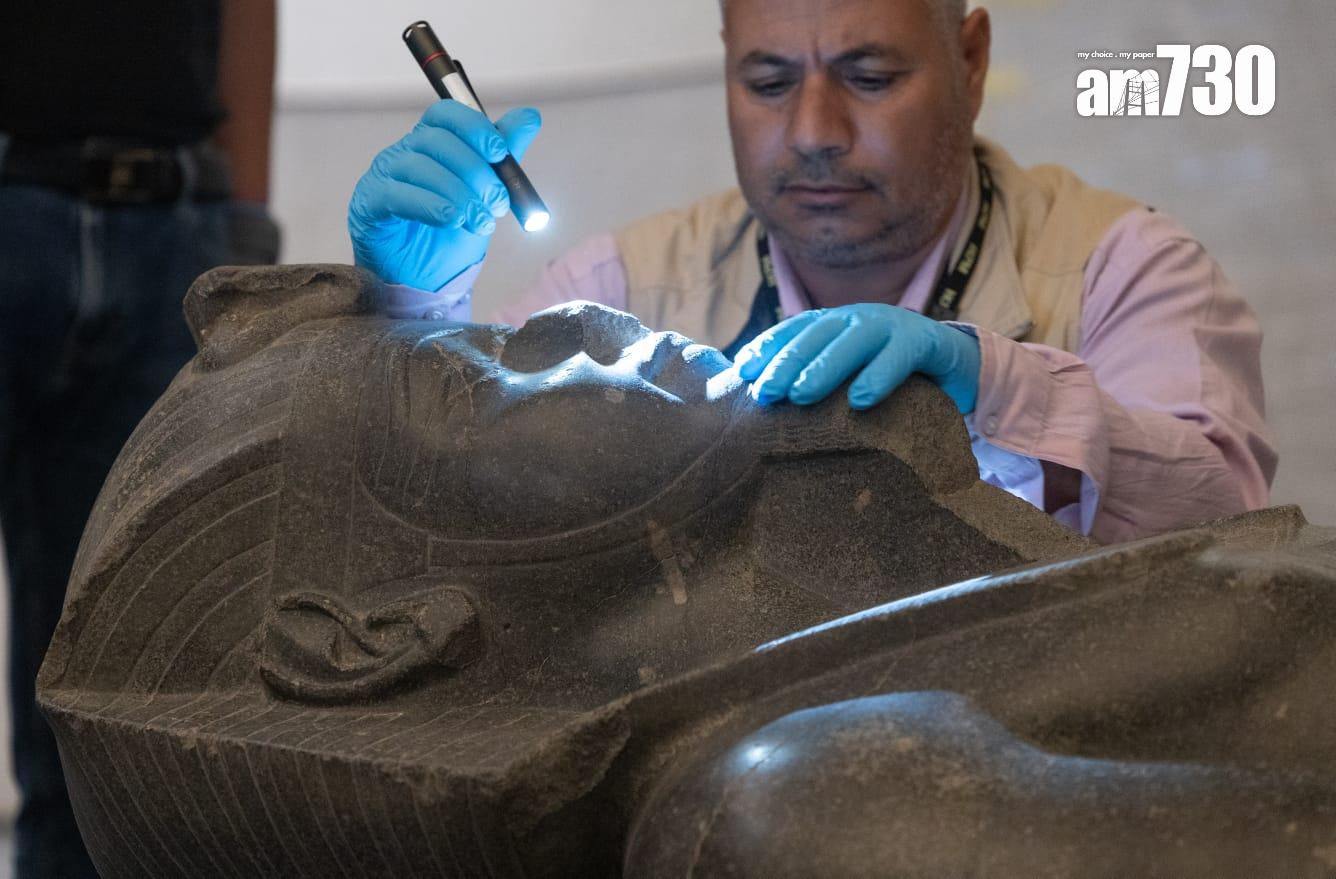 法老麥倫普塔的邁步像。(蘇文傑攝)