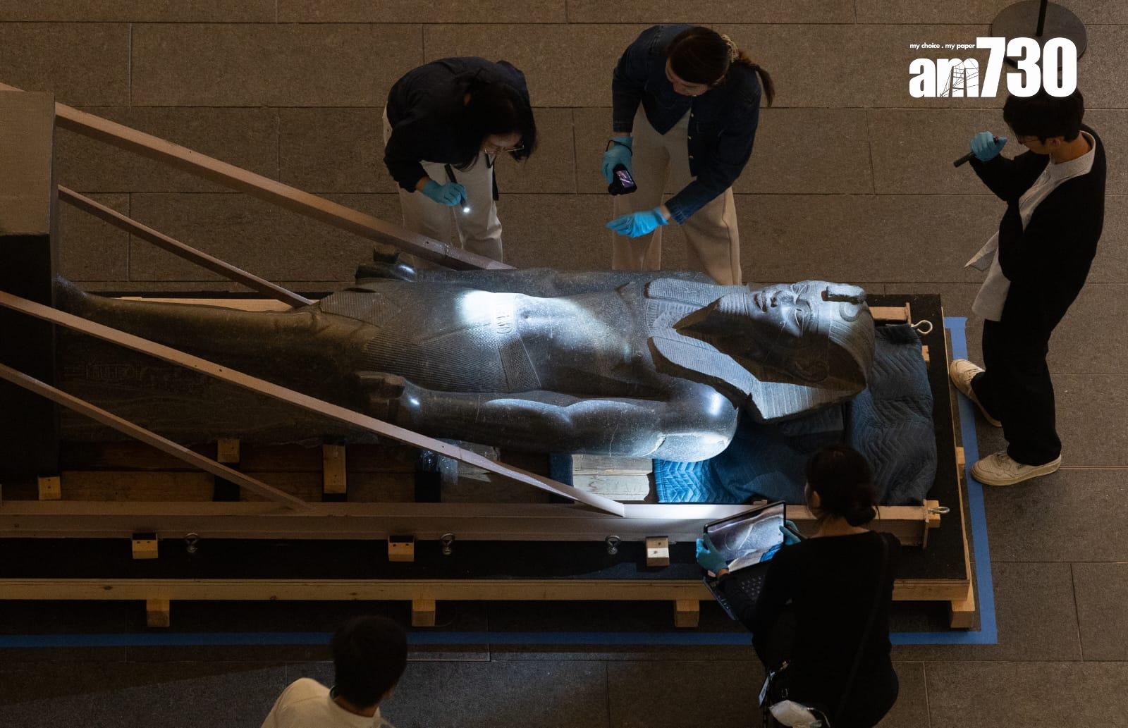 法老麥倫普塔的邁步像。(蘇文傑攝)