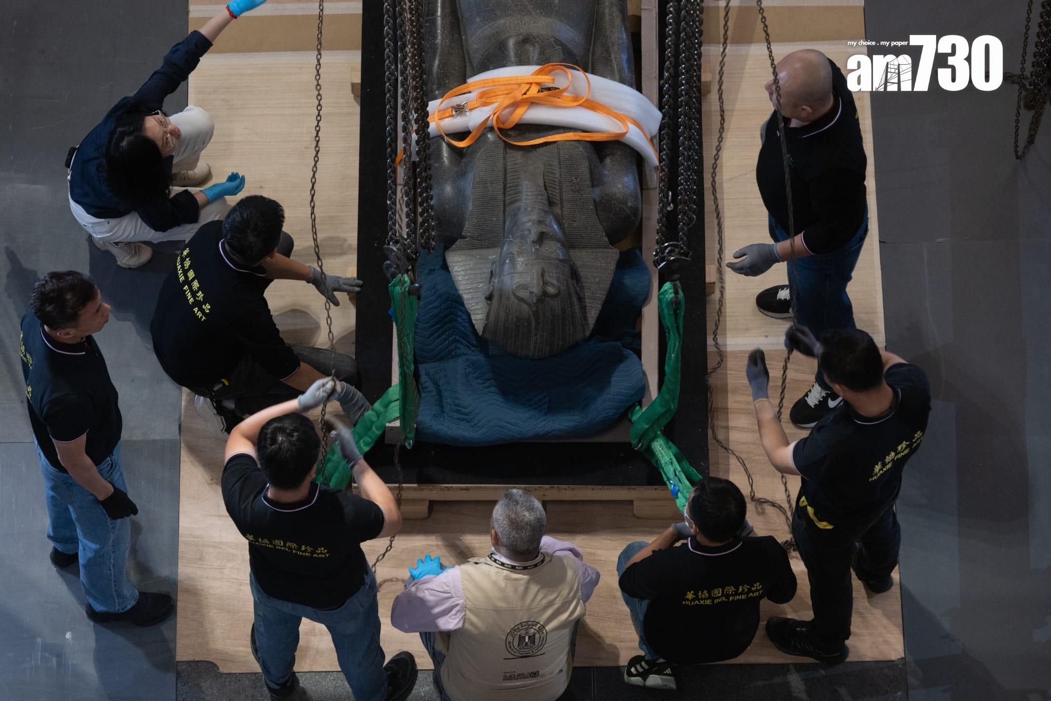 法老麥倫普塔的邁步像。(蘇文傑攝)