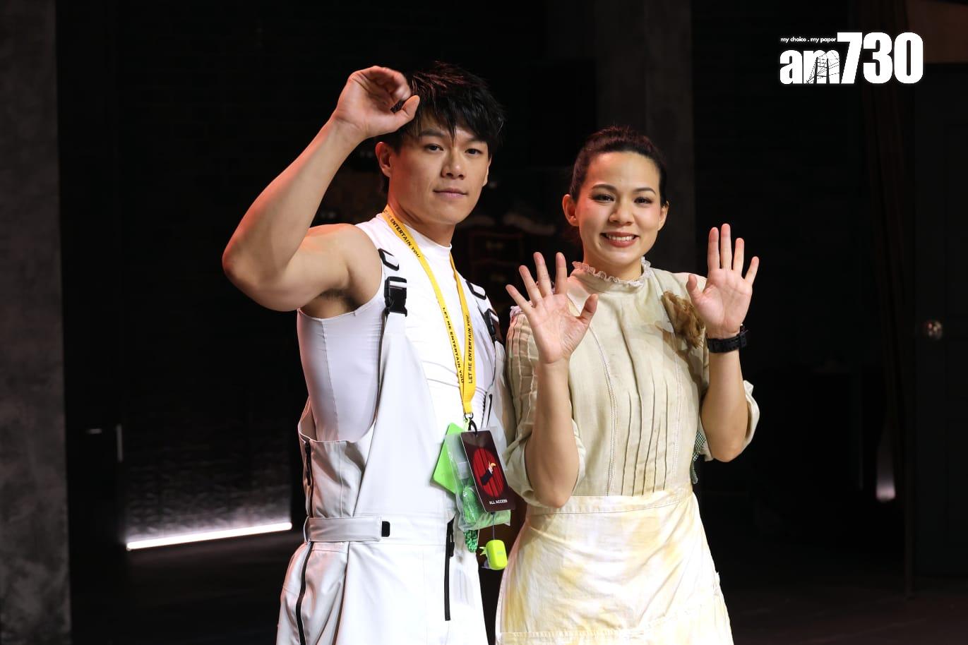 韋羅莎與柯煒林合演舞台劇《笨蕉大劇場》,見證對方一直進步。(娛樂組攝)