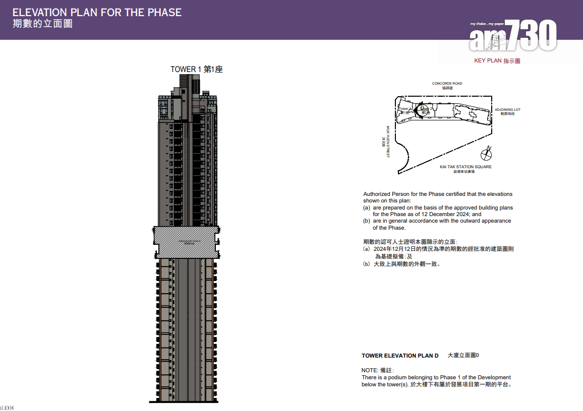 天璽.天第2期上樓書 全盤584伙面積295呎起|啟德新盤