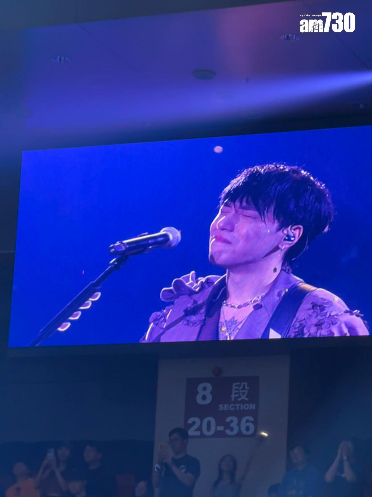 Pandora主音Tony感動落淚。 (娛樂組攝)