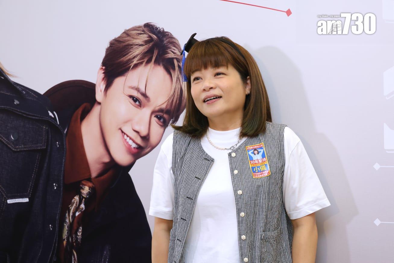 小儀提到誤傳會做炎明熹經理人,表示傳聞好好笑。 (林俊源攝)