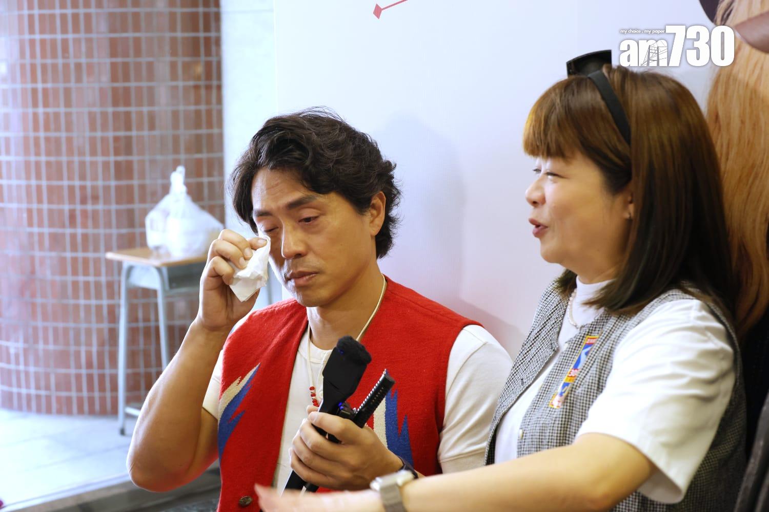 森美不捨小儀,見傳媒時多次落淚。 (林俊源攝)