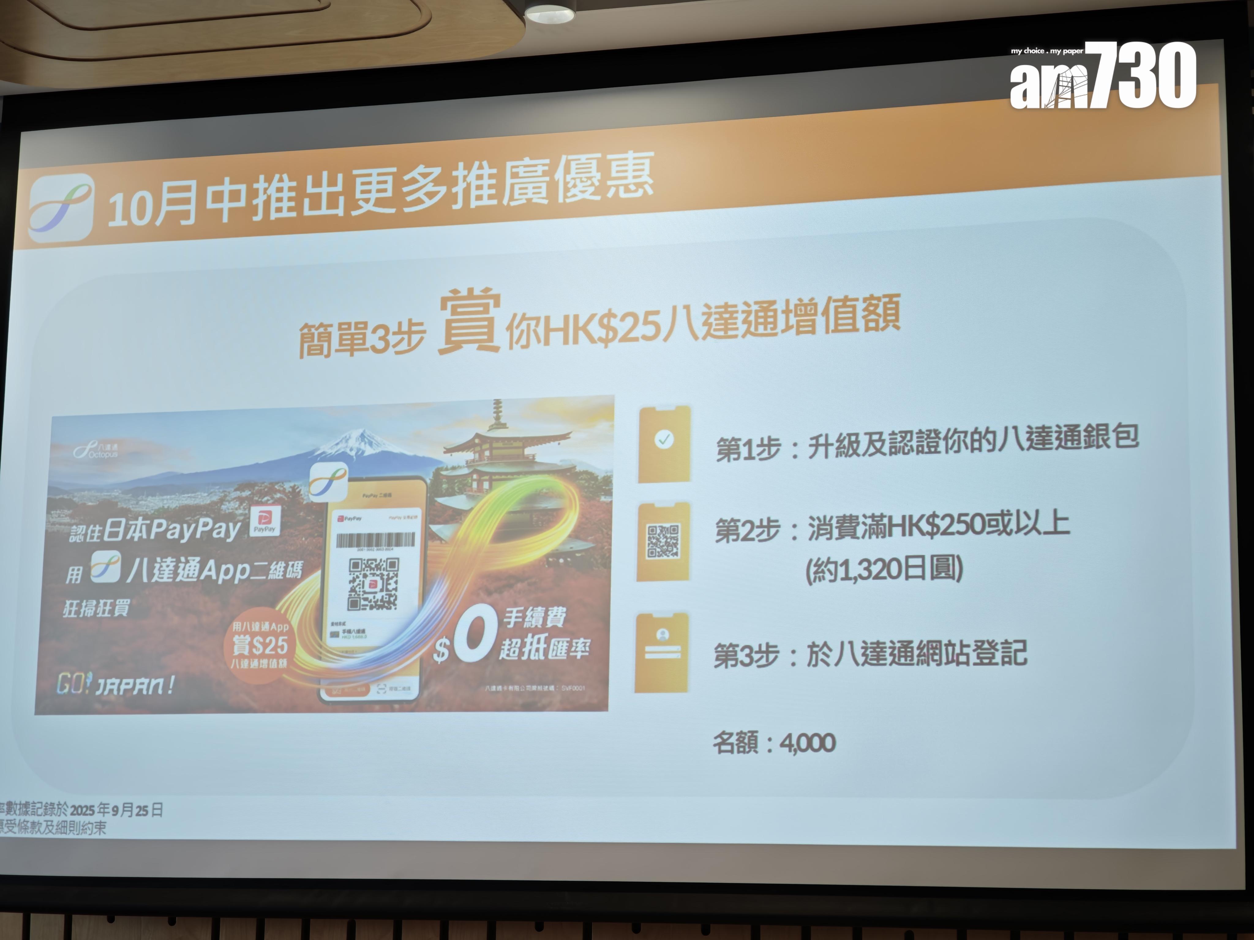 八達通10月中將推出兩大推廣優惠。