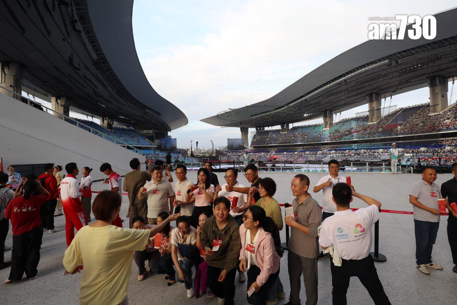 全運會開幕式晚上在廣東奧林匹克體育中心舉行。(鍾式明攝)