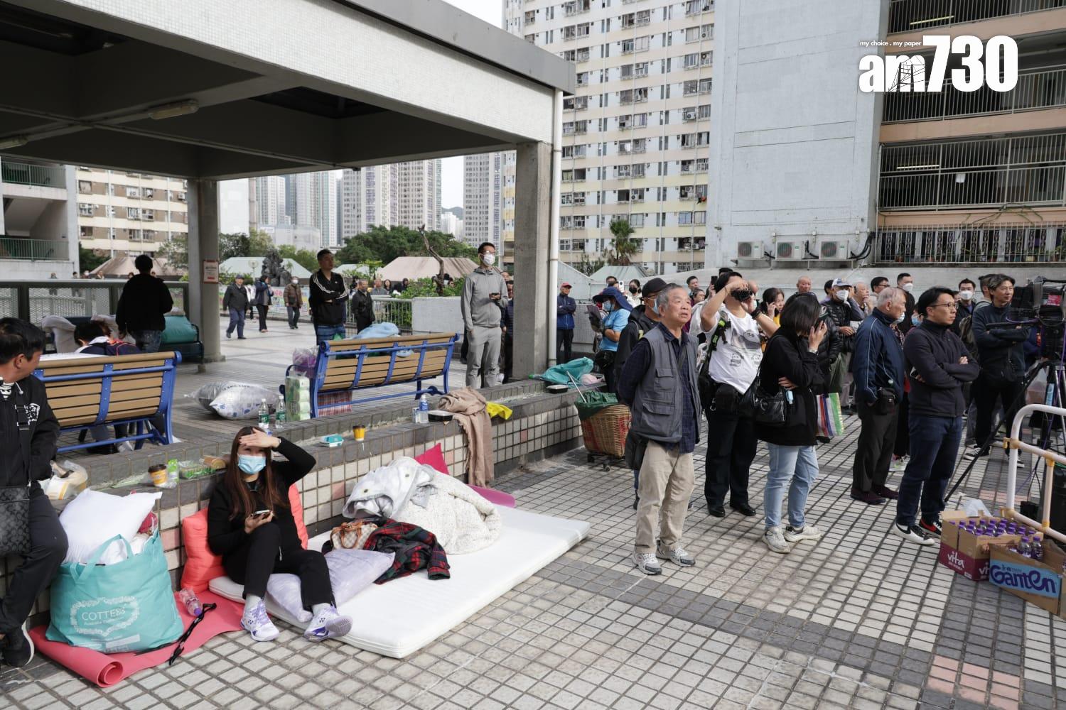 大埔宏福苑五級火|居民表示沒有聽到火警鐘響。(吳康崎 攝)