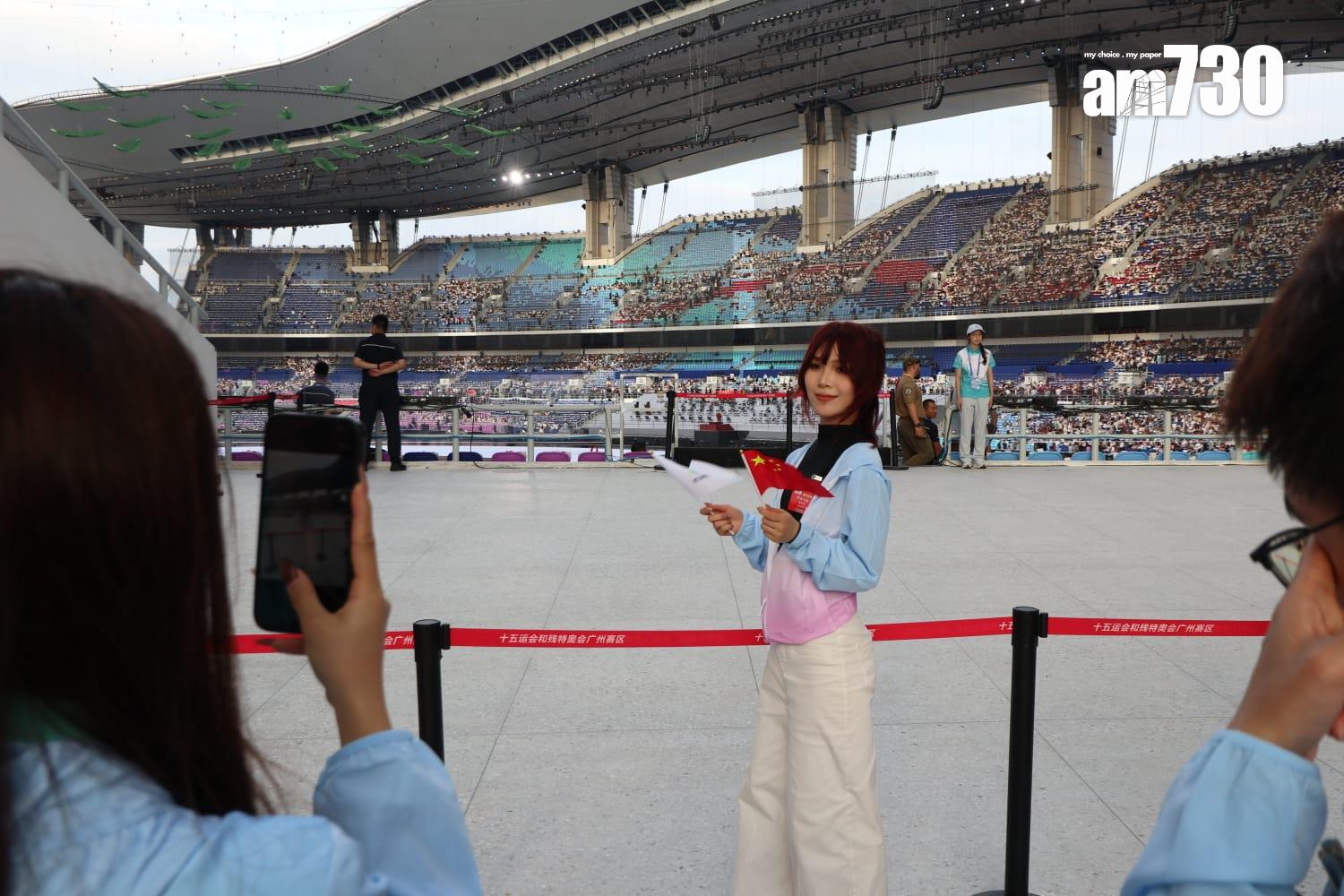 全運會開幕式晚上在廣東奧林匹克體育中心舉行。(鍾式明攝)