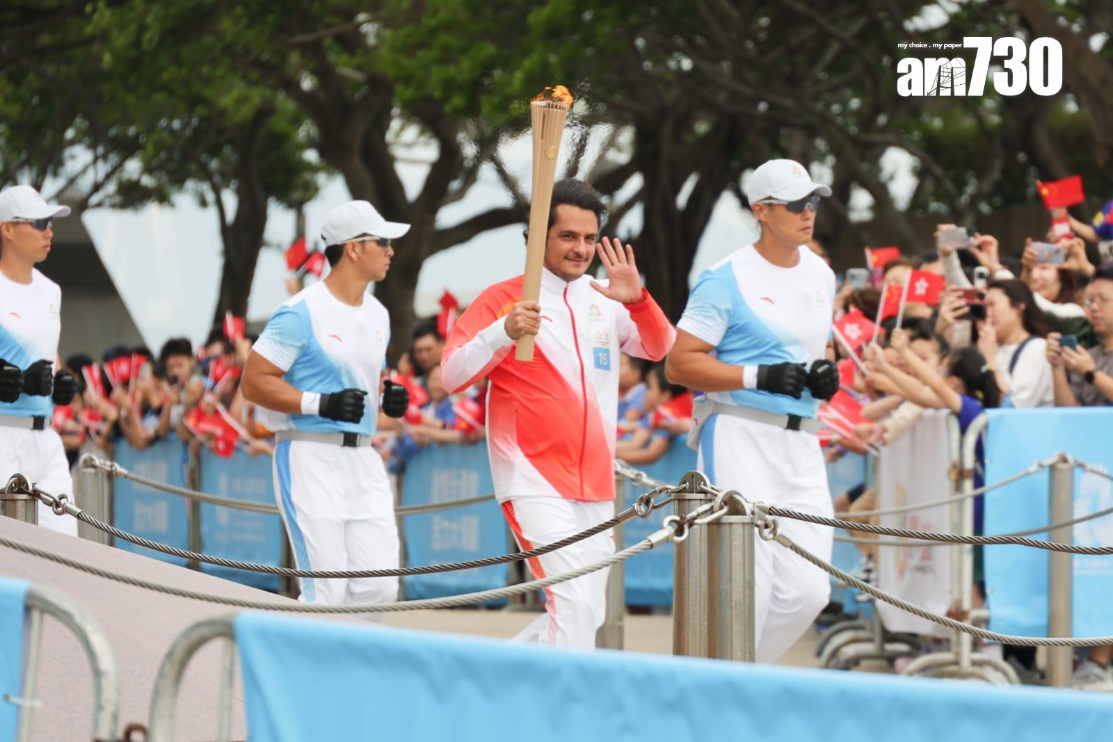 火炬傳遞儀式今日舉行。(吳康琦攝)